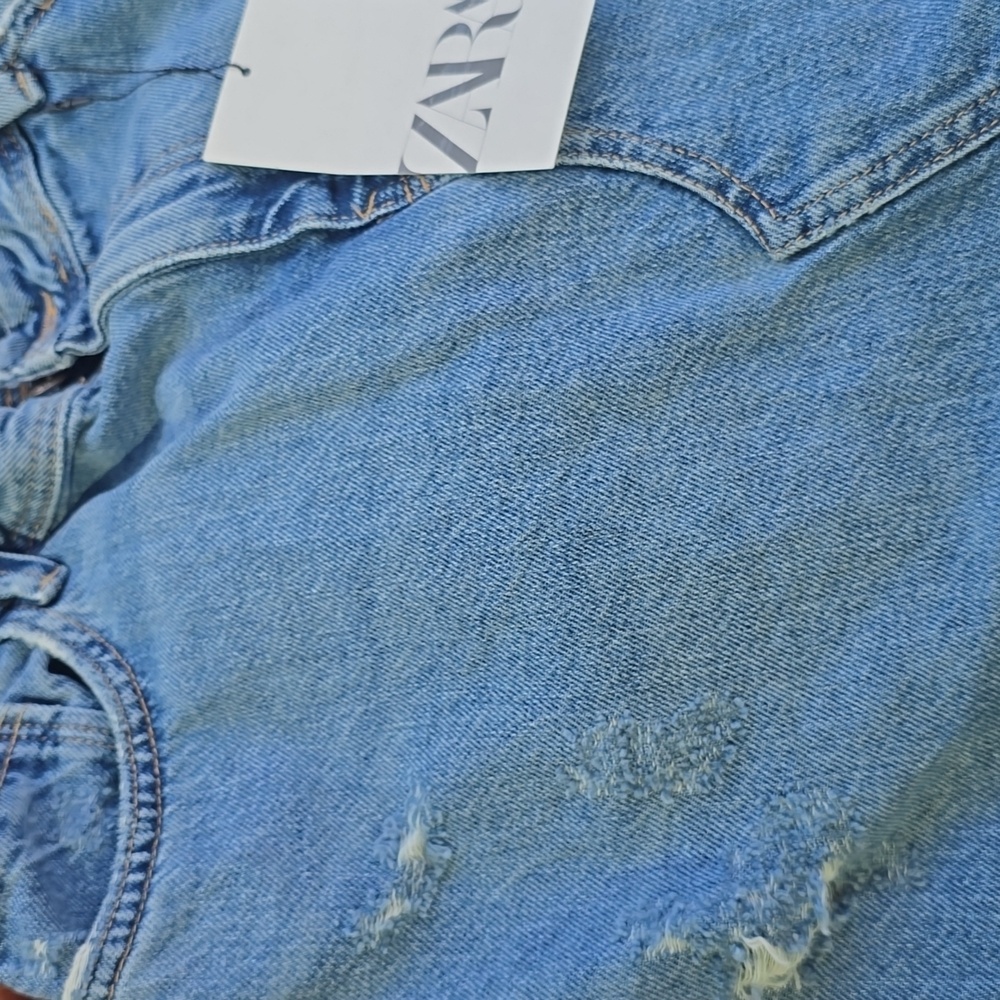 ZARA WOMAN NEW BLUE DENIM TRF MIDI SKIRT SIZE M REF. 6164/034 - Picture 10 of 10